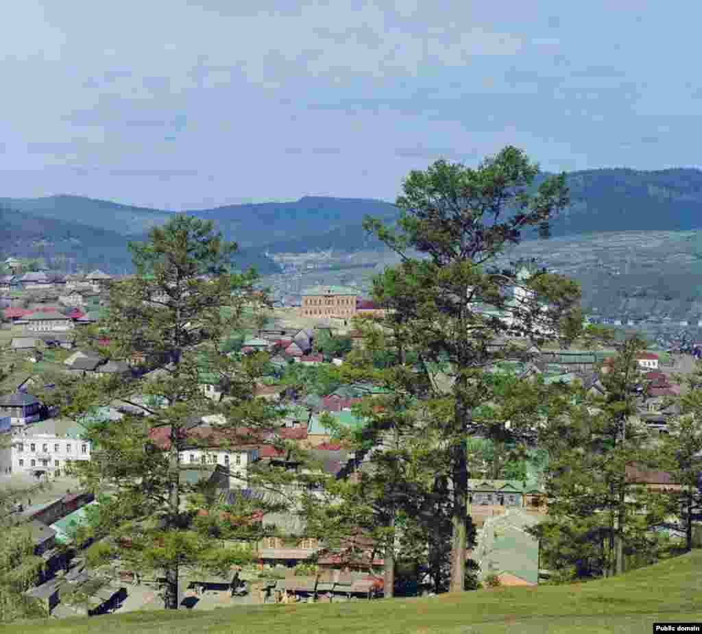 How Zlatoust looked from above in the early 1900s. 