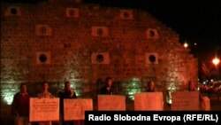Pamje nga protesta në Maqedoni