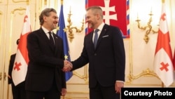 მარცხნიდან: მიხეილ ყაველაშვილი და პეტერ პელეგრინი