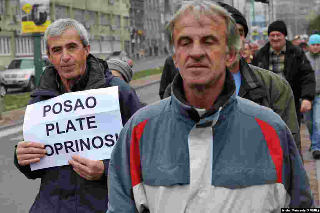 Radnici Hidrogradnje, Sarajevo, 15. novembar 2013. Foto: RSE / Midhat Poturović 