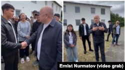 Өмүрбек Текебаев Германияда калган кыргызстандык студенттер менен сүйлөшүп жаткан учуру. 2026-жылдын 23-июлу. 