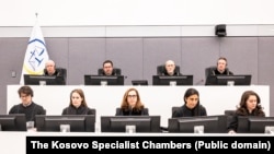 Trupi gjykues në Gjykatën Speciale në Hagë.
