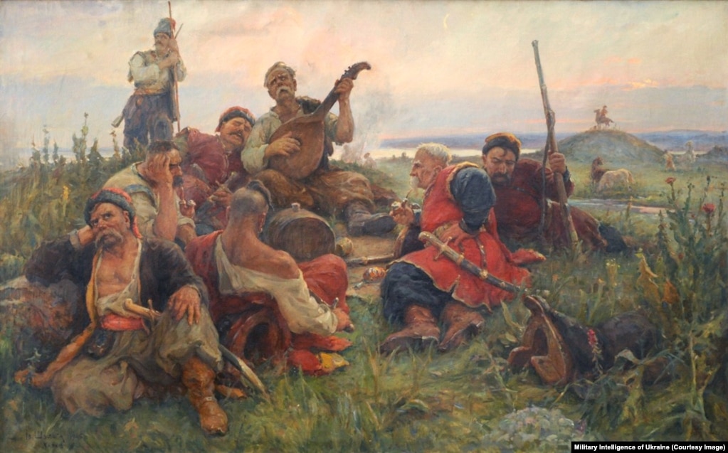 Këngë e Cossacks, pikturë e vitit 1945 nga Ivan Shulga.