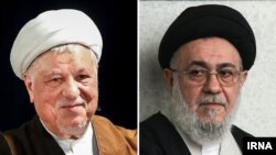 محمد موسوی خوئینی‌ها (راست) و اکبر هاشمی رفسنجانی