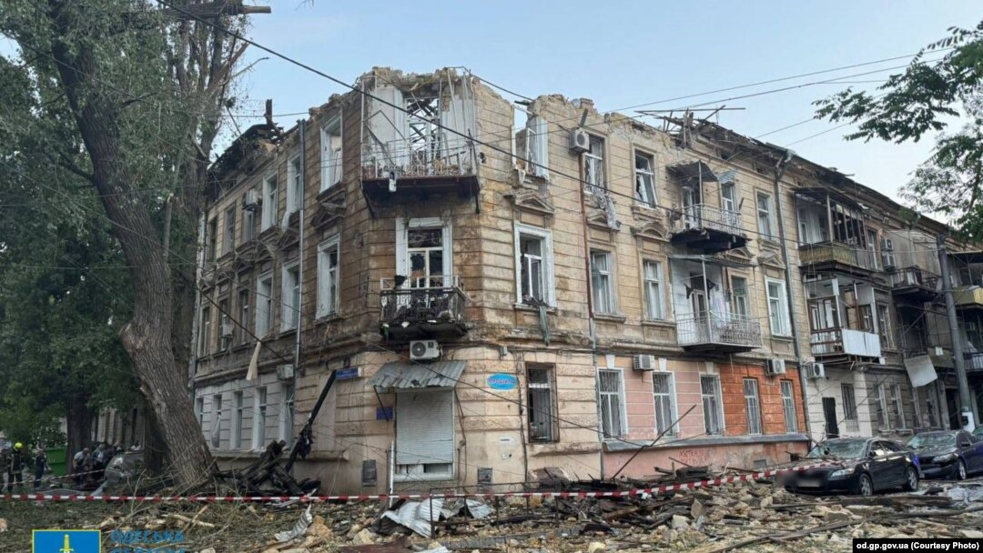 Пострадавший дом в Одессе