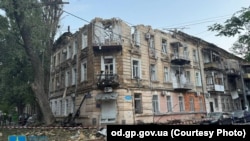 Пострадавший дом в Одессе
