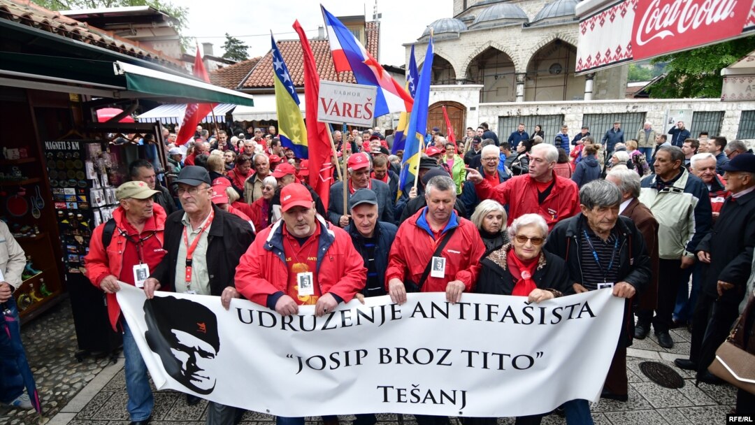 Veliki Marš antifašista, svih generacija i iz brojnih gradova u Sarajevu, 9. maj 