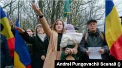 Imagine de la comemorarea liderului legionar Corneliul Zelea Codrea ce a avut loc pe 30 noiembrie la Tâncăbești. Foto: Andrei Pungovschi/ Scena9.