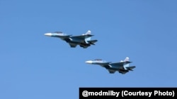Зьнішчальнікі Су-30СМ2, вырабленыя ў Расеі і перададзеныя Беларусі ў жніўні 2025 году