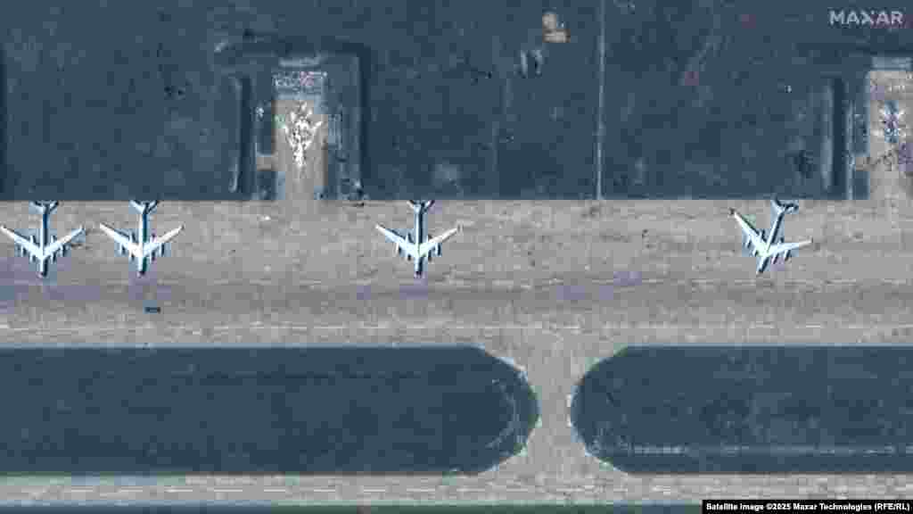 The before image of Tu-95 aircraft at Russia's Belaya air base was taken on May 22 and the later satellite image from June 4, three days after Ukraine's attack.