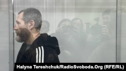 Михайло Сцельніков, обвинувачений у вбивстві Андрія Парубія, на засіданні суду 1 квітня 