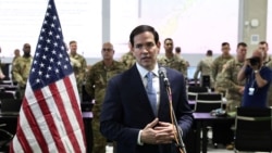 روبيو په اسراييلو کې يوې غونډې ته د خبرو په مهال - انځور له ارشیفه 