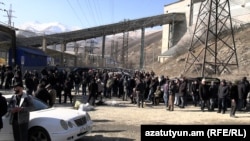 Armenia - Workers of the Zangezur Copper-Molybdenum Combine are on strike, February 1, 2025.