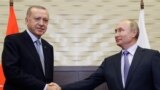 Президент Турции Реджеп Тайип Эрдоган и президент России Владимир Путин в Сочи. 22 октября 2019 г.