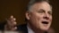 Senate Select Intelligence Committee chairman, Senator Richard Burr, questions witnesses during a hearing on Russia's alleged interference in the U.S. presidential election.