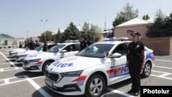 Armenia - The Armenian police unveil their newly created Patrol Service in Yerevan, July 8, 2021.