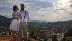 Nadina Jabučar i Mirza Perenda nakon vjenčanja u Sarajevu, 8. avgust 2020.