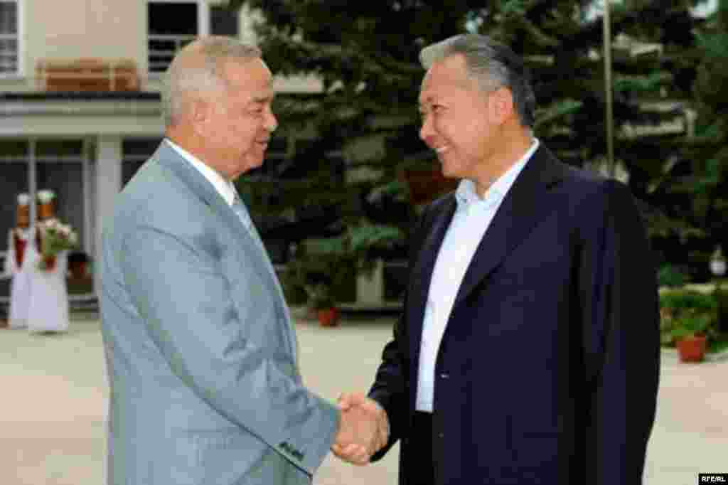 Kyrgyzstan - The informal meeting of the Presidents of CSTO member in the town of Cholpon-Ata. 31jul2009 