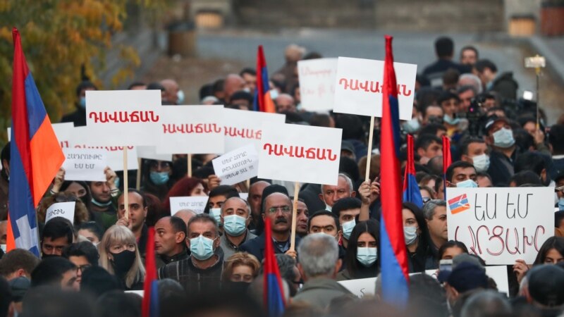Anti-Government Protests Continue In Yerevan Amid Fury Over Karabakh Deal