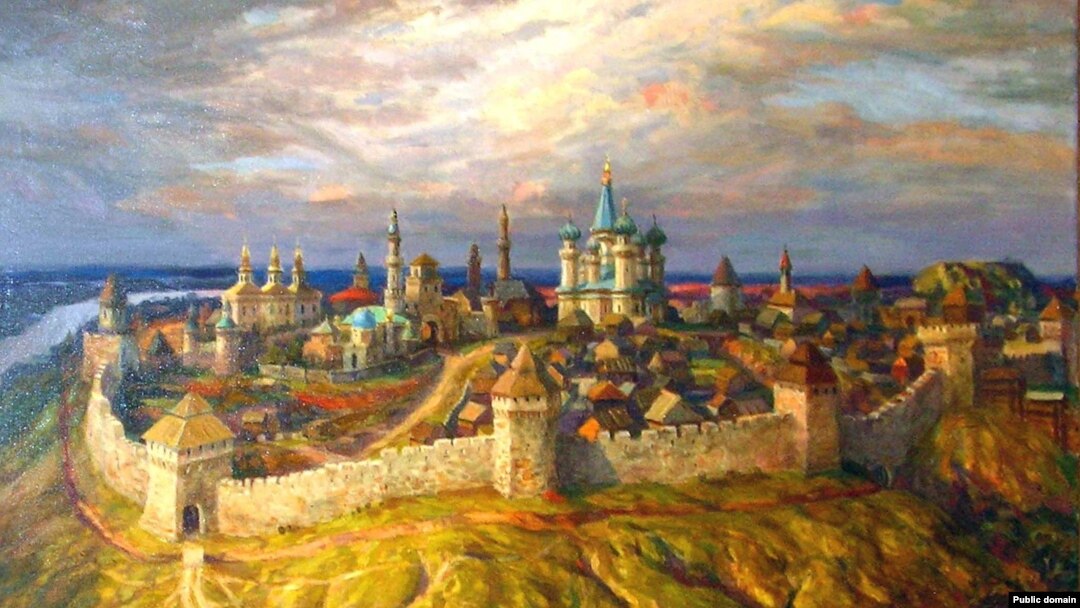 Казан ханлыгы чорында Казан кирмәне. Фиринат Халиков рәсеме