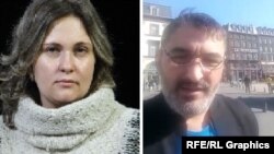 Журналист "Новой газеты" Елена Милашина и чеченец Бекхан Юсупов, который хочет судиться из-за клеветы