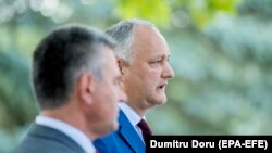 Igor Dodon l-a primit pe Vadim Krasnoselski la reședința prezidențială de la Condrița, pe 28 iulie 2020