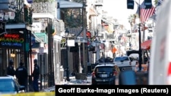 A Bourbon Street a támadás másnapján, 2025. január 1-jén