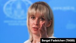 Russian Foreign Ministry spokeswoman Maria Zakharova called the arrests "another Russophobic move." (file photo)