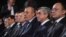 Президент Армении Серж Саргсян (в центре) на 9-ом съезде Союза добровольцев «Еркрапа», Ереван, 18 февраля, 2012 г.