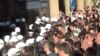 Protesters Demand Release Of Detainees At Belgrade Police Station video grab