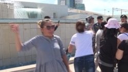 Kazakh Mothers Clash With Police Near President's Offices