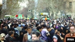 Crowds in the streets of Tehran, Iran's capital. File photo