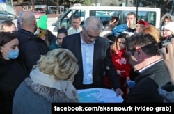 Сергей Аксенов на встрече с жителями Фороса, 3 марта 2021 года