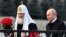 It is very rare for such a large number of religious clerics of the Orthodox Church to openly challenge President Vladimir Putin (right). In recent years, the Russian Orthodox Church and its leader, Patriarch Kirill (left), who did not sign the letter, have fully supported Putin's policies. 