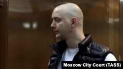 Ivan Safronov attends a court hearing in Moscow on June 30.