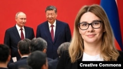 Коллаж Владимир Путин, Си Цзиньпин, политолог Маргарита Завадская 