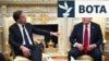 Presidenti i Shteteve të Bashkuara, Donald Trump, dhe sekretari i Përgjithshëm i NATO-s, Mark Rutte, Uashington, 14 korrik.