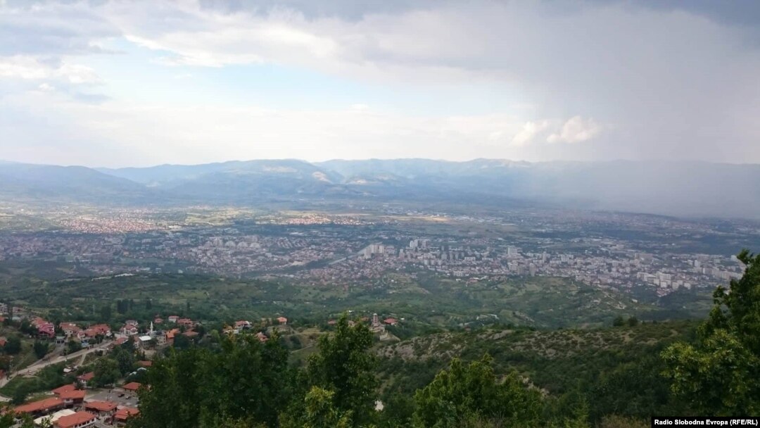Поглед на Скопје во летен период од планината Водно. 18.07.2018 