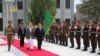 Pakistan Prime Minister Nawaz Sharif at the Afghan presidential palace in Kabul on 12 May.