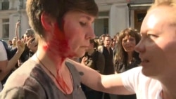Задержания и избиения на митинге в Москве (видео)