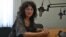 Ana Fodor în studioul Europei Libere la Chișinău