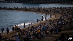 Prizor sa plaže u Barseloni, 12. marta 2023.