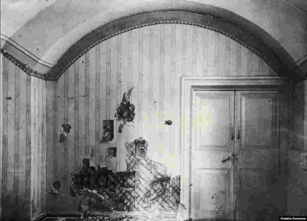 In 1918, the tsar, tsarina, and their five children, along with several servants, were ushered into this cellar then shot and stabbed to death with bayonets by Bolshevik troops. &nbsp;