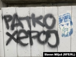 Grafit që madhëron kriminelin e dënuar të luftës, Ratko Mlladiq.