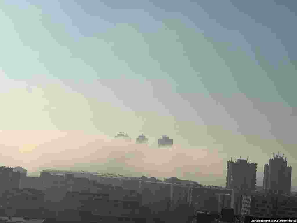 Највисоките градби во Скопје, кулите Џевахир, денеска наутро „ги немаше“