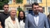 Външният министър Георг Георгиев заедно с кандидатката за кмет на столичния район "Слатина" Лили Иванова в деня на изборите