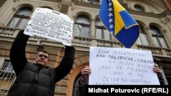 Sa jednog od protesta radnika u Sarajevu (februar 2014), ilustrativna fotografija