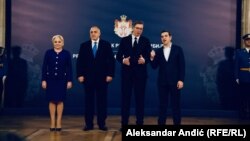 Viorica Dăncilă, Boiko Borisov, Aleksandar Vucic și Alexis Țipras, Belgrad, 22 decembrie 2018.
