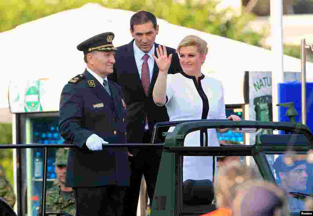 Croatia - Military parade to celebrate Victory and Homeland Thanksgiving Day and the Day of Croatian Defenders, which marks the 20th anniversary of Operation Storm, Zagreb, 4Aug2015