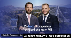 Predizborni plakat koalicije predsjednika Crne Gore Jakova Milatovića